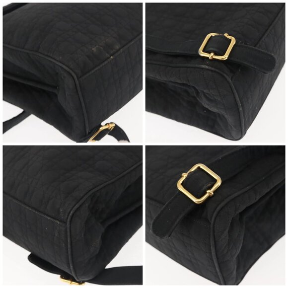 Christian Dior Canage Backpack Nylon Black Gold Auth BA5824 main image 2